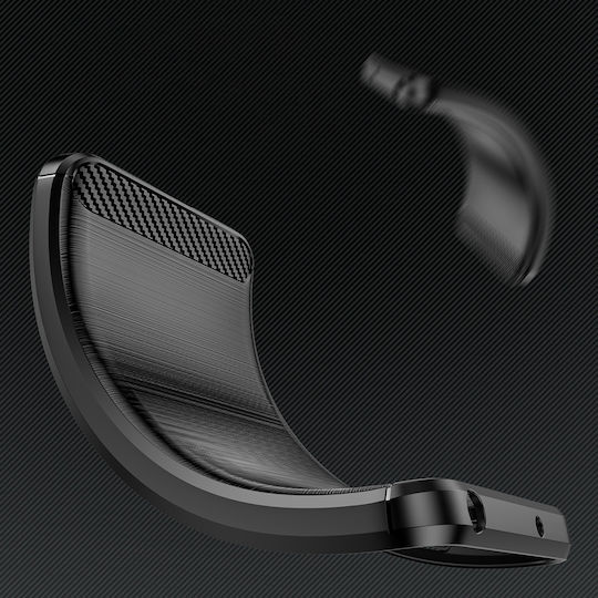 Techsuit Carbon Umschlag Rückseite Silikon Schwarz (Google Pixel 7a)