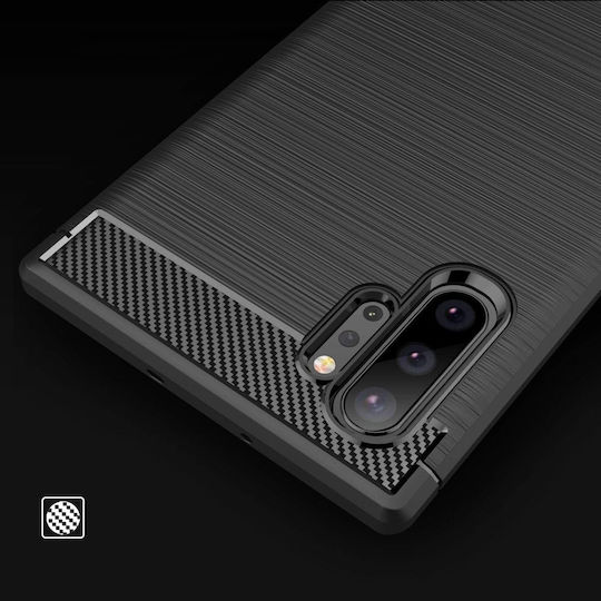 Techsuit Carbon Back Cover Σιλικόνης Μαύρο (Galaxy Note 10+)