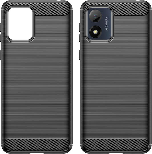 Techsuit Carbon Back Cover Silicone Black (Moto E13)