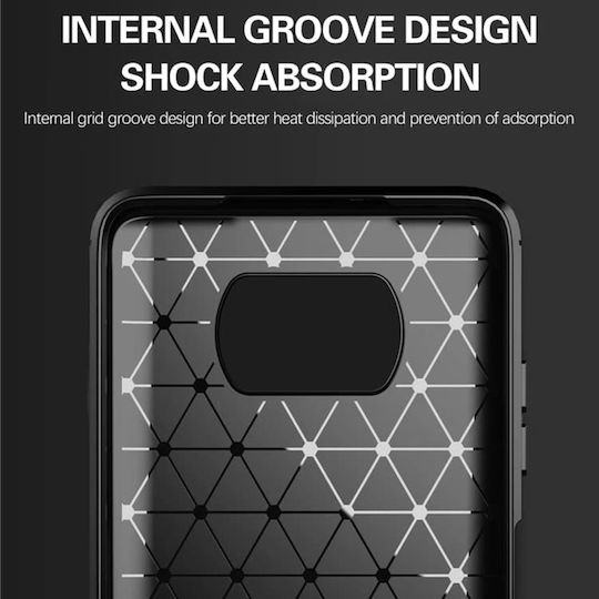 Techsuit Carbon Silicone Back Cover Σιλικόνης Μαύρο (Poco X3 NFC / X3 Pro)