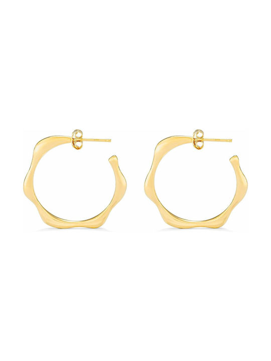 Secrecy Earrings Hoops made of Silver Gold Plated