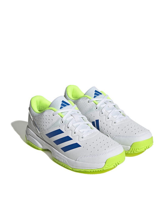 Court Stabil Jr Kids Sports Shoes Tennis with Laces White / Blue / Lemon