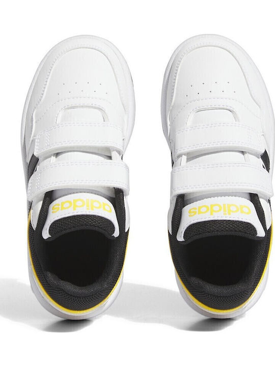 Hoops Hoops 3.0 CF Kids Sports Shoes Basketball with Hoop & Loop Closure Cloud White / Core Black / Bold Gold