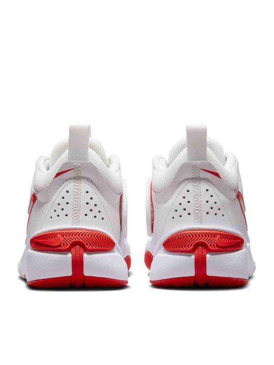 Team Hustle D 11 Kids Sports Shoes Basketball with Laces Summit White / Track Red
