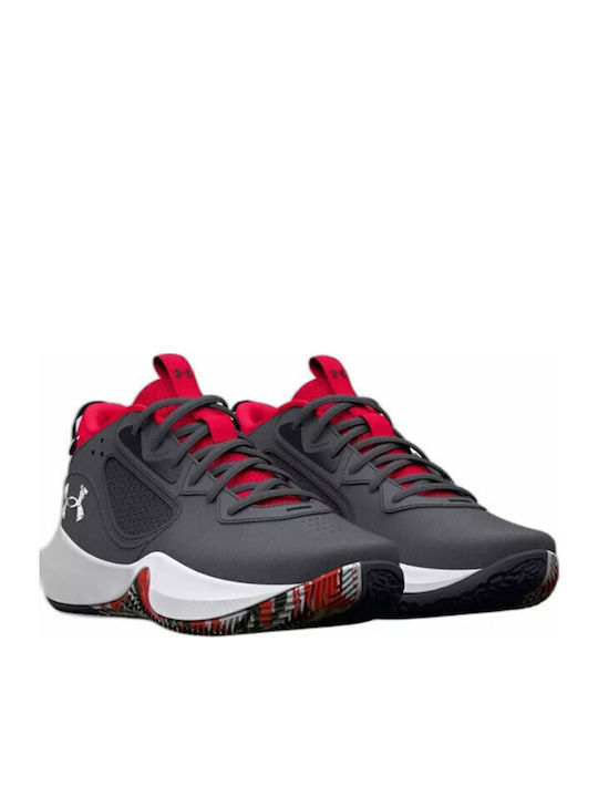 Lockdown 6 Kids Sports Shoes Basketball with Laces Gray