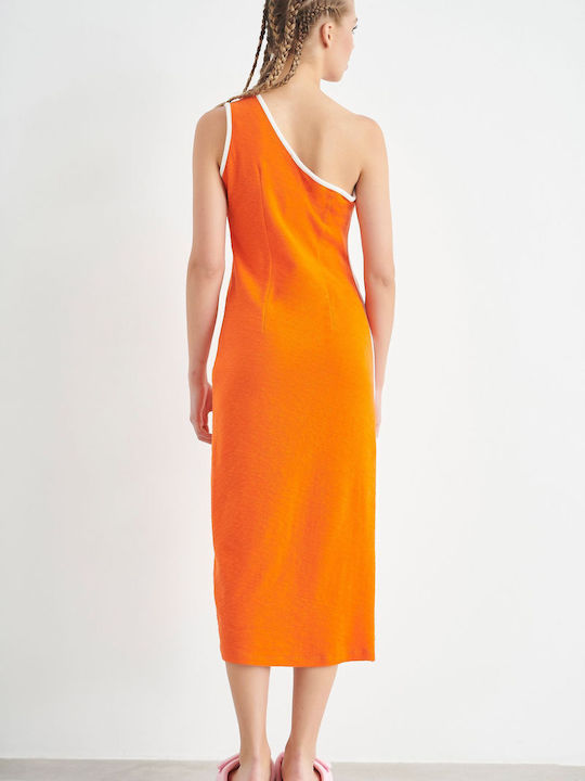 SugarFree Καλοκαιρινό Maxi Φόρεμα Πορτοκαλί