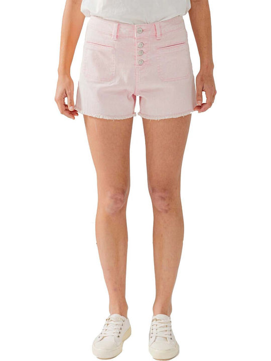 C'est Beau La Vie Women's Jean High-waisted Shorts Pink