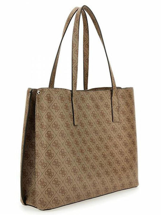 Guess Meridian HWSG8778230 Дерматинена Дамска Чанта Tote За Ръка Бежов