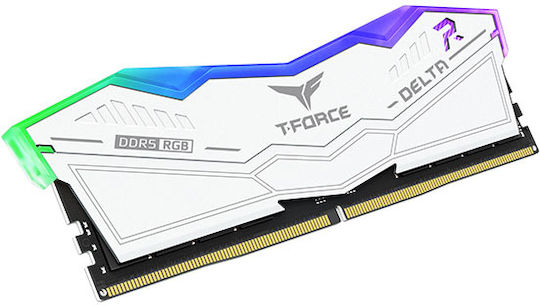 TeamGroup Delta RGB White DDR5 32GB RAM με 2x16GB Modules και Ταχύτητα 6000 για Desktop