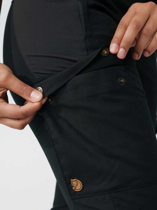 Fjallraven Stina Lang Hose Wandern Schwarz