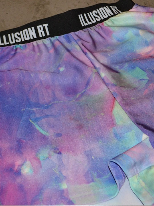 ILLUSION RT SHORTS WITH ELASTIC TIE DYE