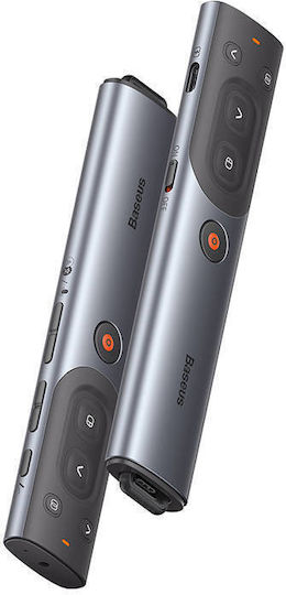 Baseus Презентатор Orange Dot WKCD020013 с Оранжев Лазер в Сребрист Цвят
