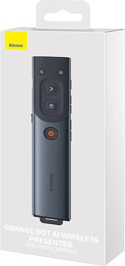 Baseus Презентатор Orange Dot WKCD020013 с Оранжев Лазер в Сребрист Цвят