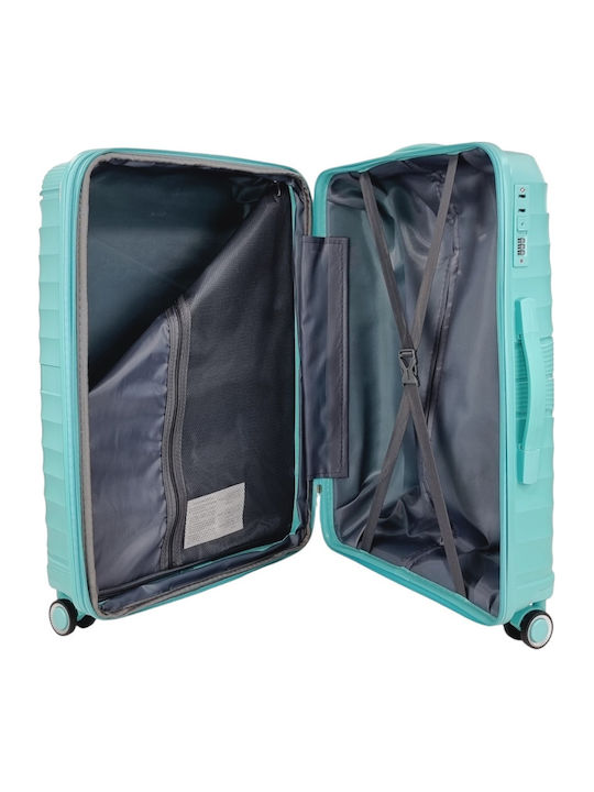 Ormi ESH8004 Βαλίτσα Ταξιδίου Καμπίνας Σκληρή Aqua με 4 Ρόδες Ύψους 55εκ.