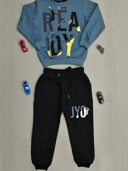 Potre Kids Sweatpants Set Blue 2pcs