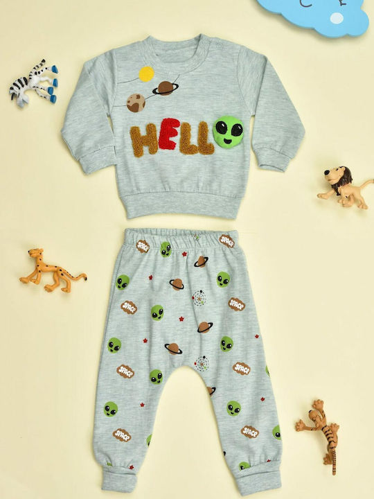 Potre Kids Sweatpants Set Green 2pcs