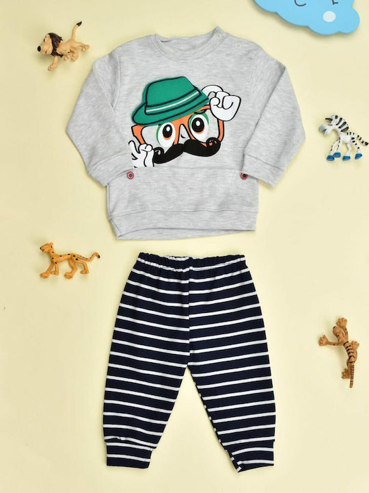 Potre Kids Sweatpants Set Gray 2pcs