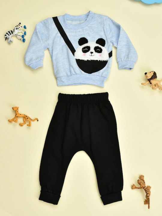 Potre Kids Sweatpants Set Light Blue 2pcs