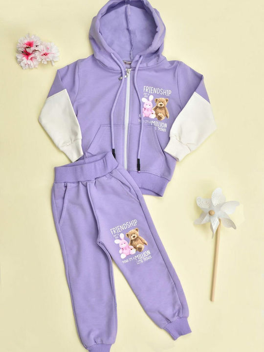 Potre Kids Sweatpants Set Lilac 2pcs