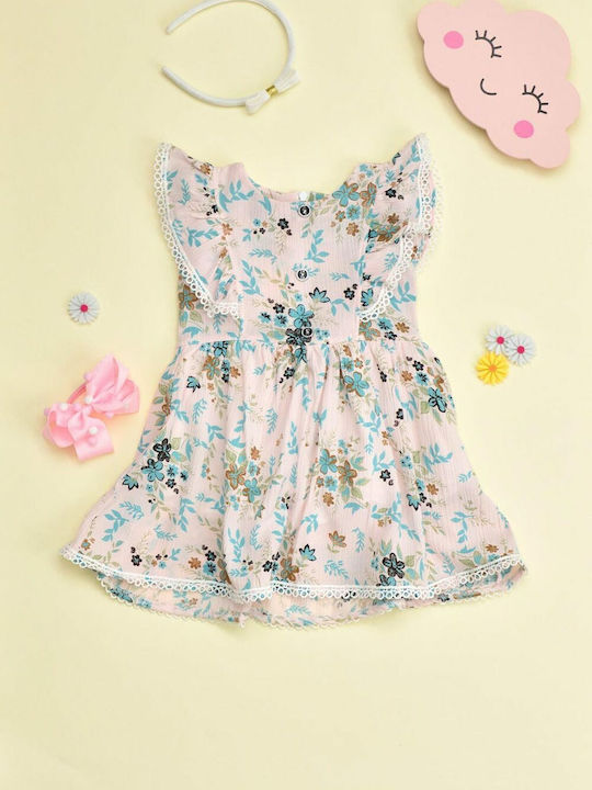 Potre Kids Dress Floral Sleeveless Pink