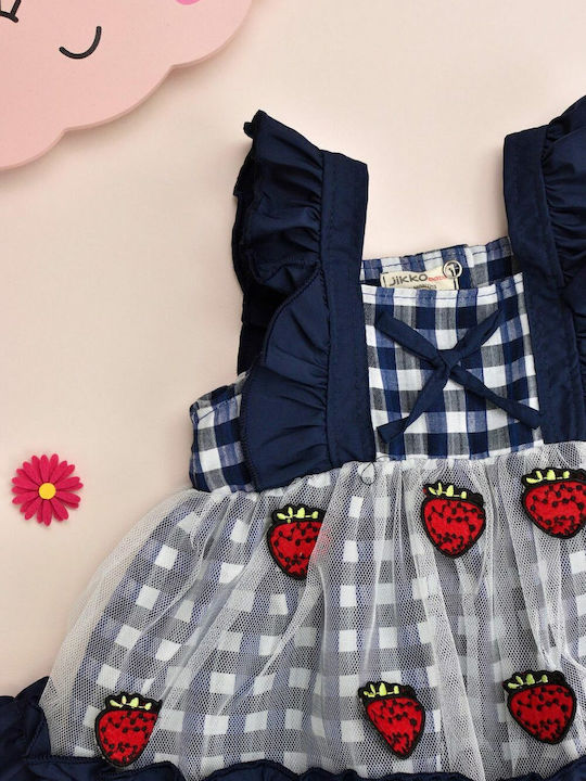 Children's Dress Sleeveless Set with Accessories Navy Blue