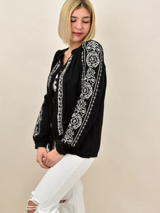 Long Women's Cardigan Black