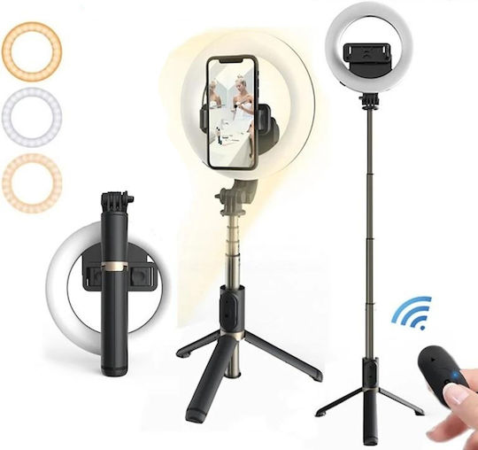 Techsuit Q07 Selfie-Stick Handy-Stative Bluetooth Schwarz