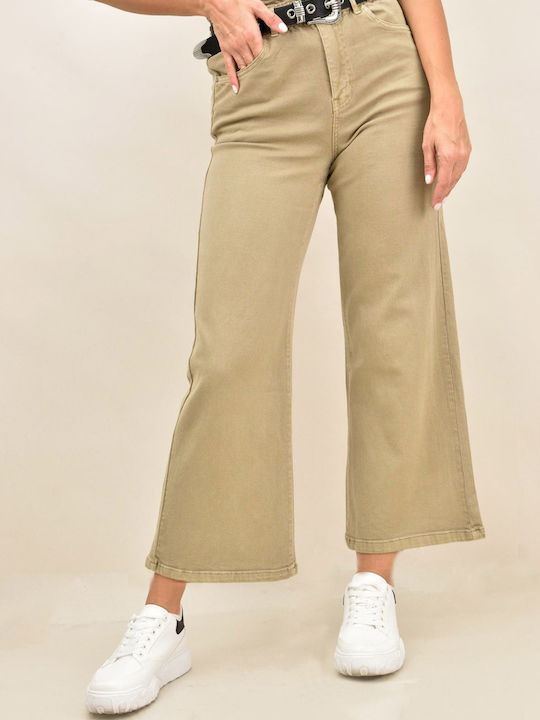 Potre Women's Jean Trousers in Loose Fit Beige