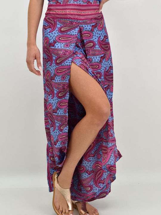 Potre Damen Stoff Palazzo-Hose mit Gummizug