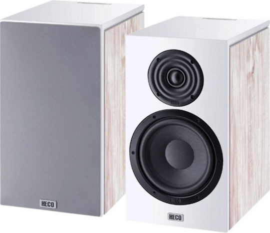 Heco Aurora 300 D1348012 Pair of Hi-Fi Speakers Bookself 80W 2 No of Drivers W19.5xD31.5xH35.7cm. White