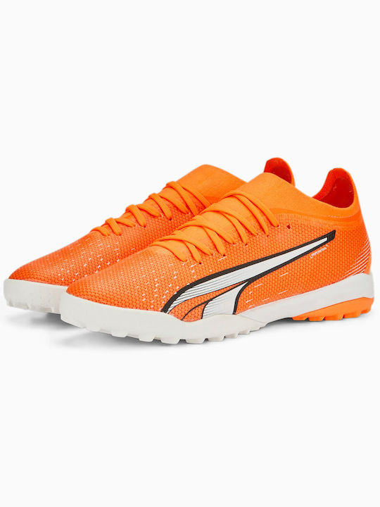 Puma Ultra Match Low Football Shoes TT with Molded Cleats Orange