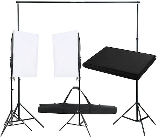 vidaXL Studio-Fotografie-Kit Set Lichter & Hintergrund Beleuchtungsset für Studio