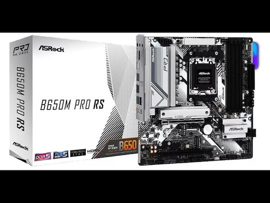 ASRock B650M Pro RS Motherboard Micro ATX με AMD AM5 Socket 90-MXBLP0-A0UAYZ