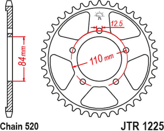 JT Sprockets Γρανάζι Πίσω