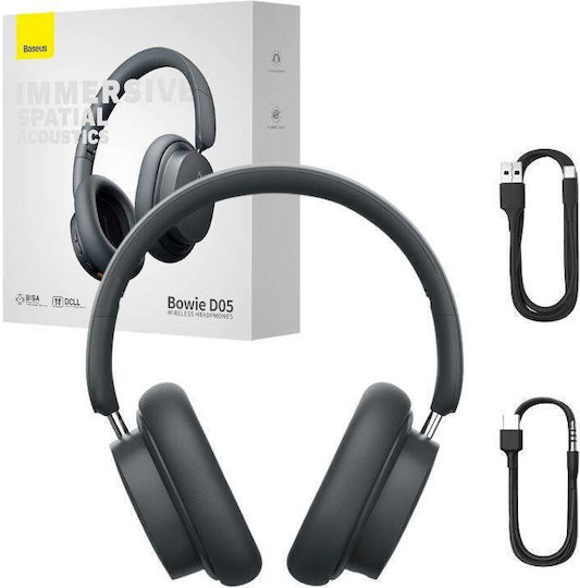 Baseus Bowie D05 Wireless / Wired Over Ear Headphones with 70 hours of Operation Gray