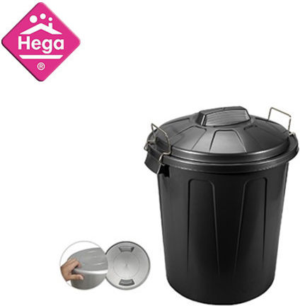 Hega Hogar Κάδος Απορριμμάτων Πλαστικός Μαύρος 100lt