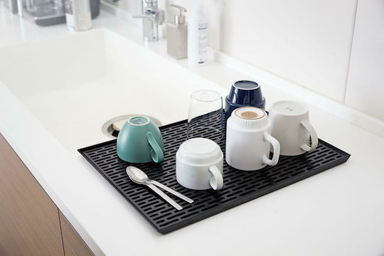 Yamazaki Suprafață De Uscare Din Plastic Negru 42.5x30.7x1.5cm