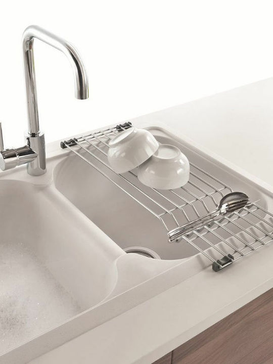 Metaltex Sink-Tex Metallic Silver Sink Rack 54x20x4cm