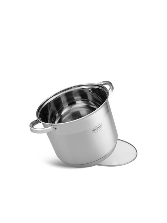 Edenberg Pots Set of Stainless Steel with No Coating Silver 10pcs