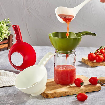 Plastic Kitchen Funnel Red