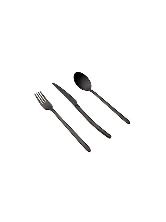 Dinox 30-Piece Stainless Steel 18/10 Black Cutlery Set Cuba