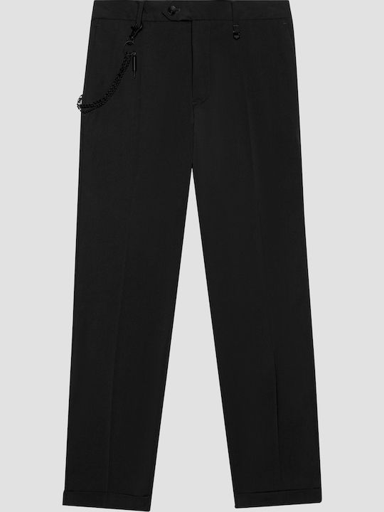 Trousers Elastic in Slim Fit Black