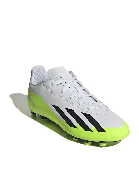 X Crazyfast.4 FxG Kids Soccer Cleats & Shoes Molded White