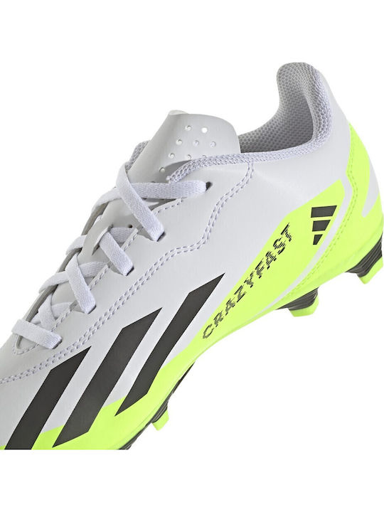 X Crazyfast.4 FxG Kids Soccer Cleats & Shoes Molded White