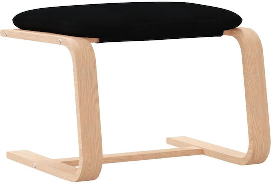 Stoff Fußhocker Schwarz 51x41x40cm