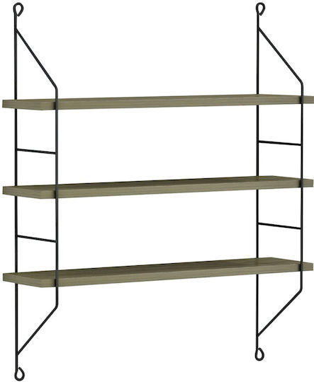 Wandregal Achala Olive Grau 60x15x68cm