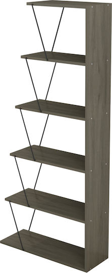 Bibliotecă Tars Gri Măsliniu 65x24x146cm