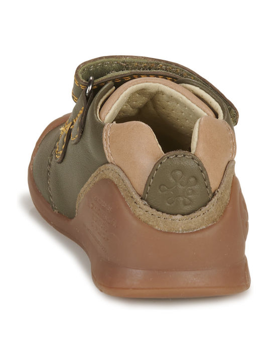 Παιδικά Sneakers με Σκρατς Χακί