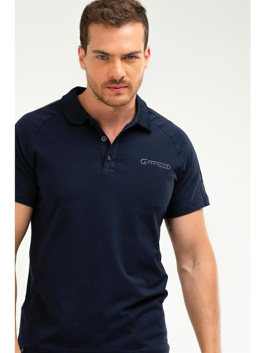 Speedlife Men's Short Sleeve Blouse Polo Navy Blue