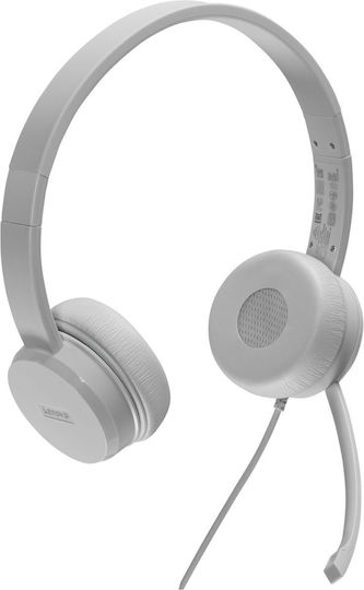 Lenovo 110 Auf dem Ohr Multimedia-Headsets mit Mikrofon und Verbindung USB-A in Weiß Farbe